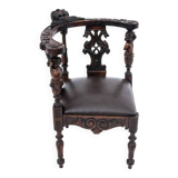Fauteuil d'angle ancien, Europe occidentale, vers 1900.