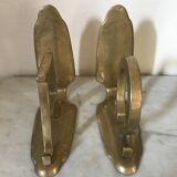 Pair of vintage brass bookends