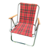 Checkered camping chair