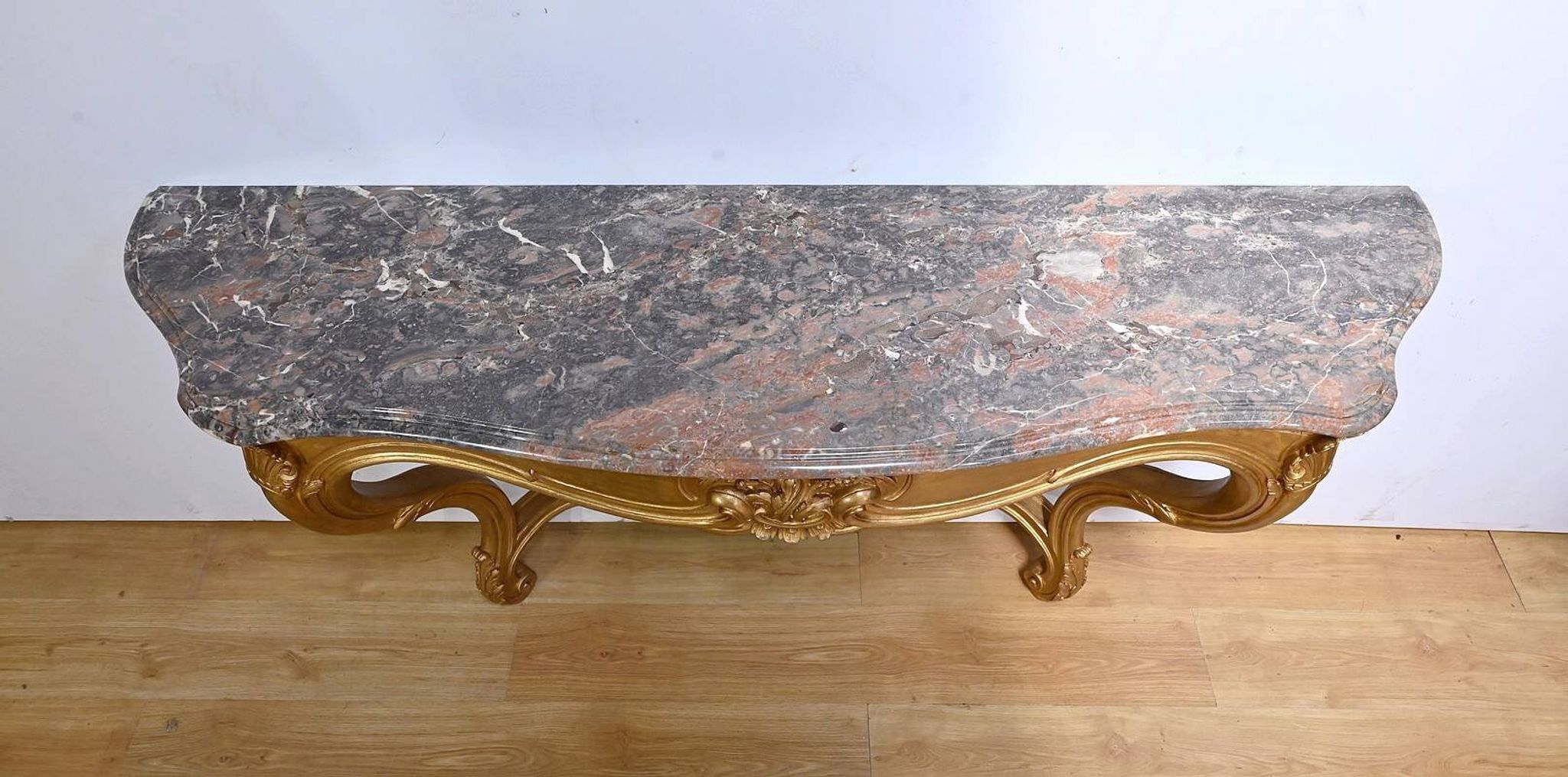 Important Wall Console in Gilded Wood, Louis XV style – Early 20th century