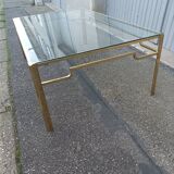 Bronze and glass coffee table