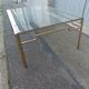 Table basse bronze et verre