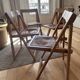 Chaise pliante bois et cannage Jacober