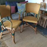 Paire de fauteuils en rotin