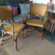 Paire de fauteuils en rotin