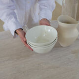 Oval dining table Calypso natural travertine, striated foot 200x100