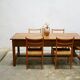 Vintage wooden farmhouse dining table