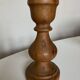 Paire de bougeoirs balustre en bois tourné scandinaves 1970