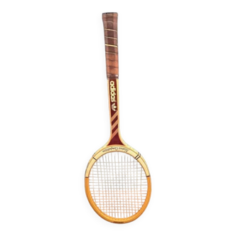 Vintage Adidas Wooden Tennis Racket + Cover 70s 80s Made in Belgium