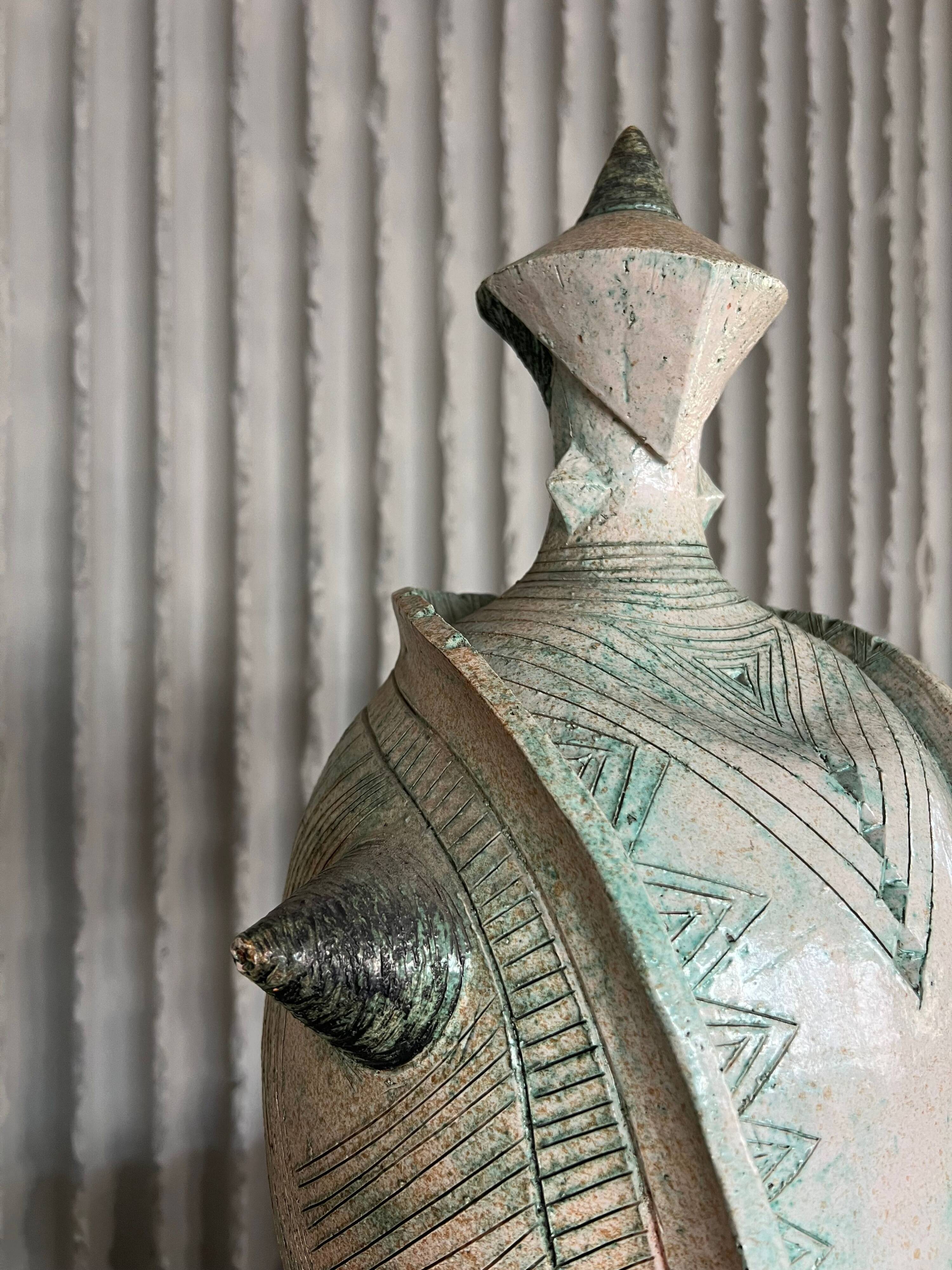 XXL (40-80cm) ceramic chess set by Maria Kenarova