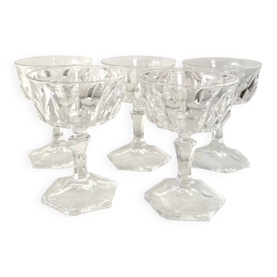 Set de 5 verres à liqueur en verre