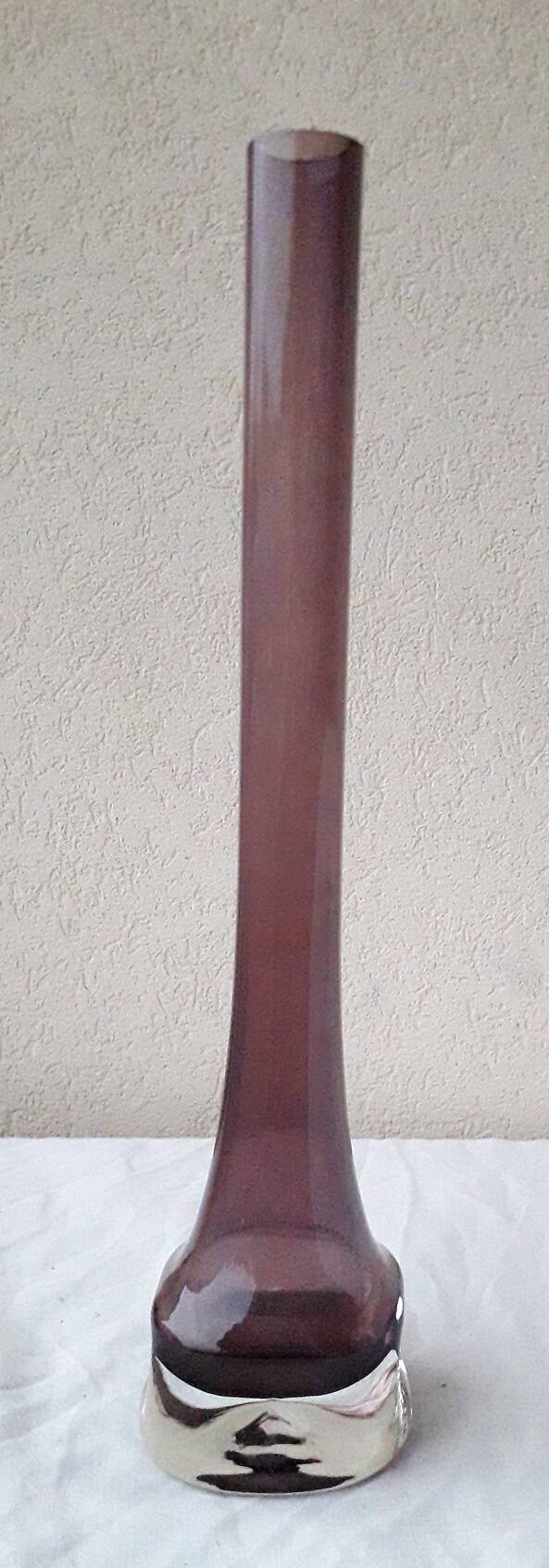 Purple glass bud vase