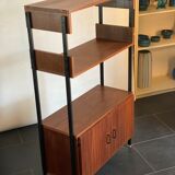 Vintage Teak and Metal Wall Unit