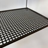 Vintage Wall rack Pilastro by Tjerk Reijenga black perforated 1960