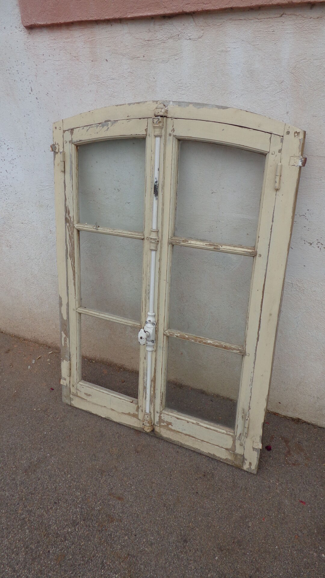 Arched window with its frame