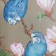 Tableau oiseaux bleu