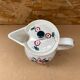 Old Teapot DIGOIN Sarreguemines White Ceramic Flower Decor #B631