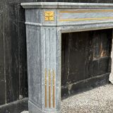 Louis XVI style half-moon fireplace in marble circa 1880