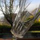 Lot de 6 flûtes à champagne en cristal.