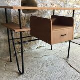 Modernist office with caisson, metal tubular structure, 1950