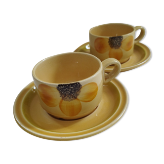 Gien "Sun" coffee cups