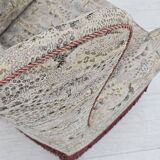 1955-60s, Danish design, high back armchair in floral multicolor fabric, original condition.