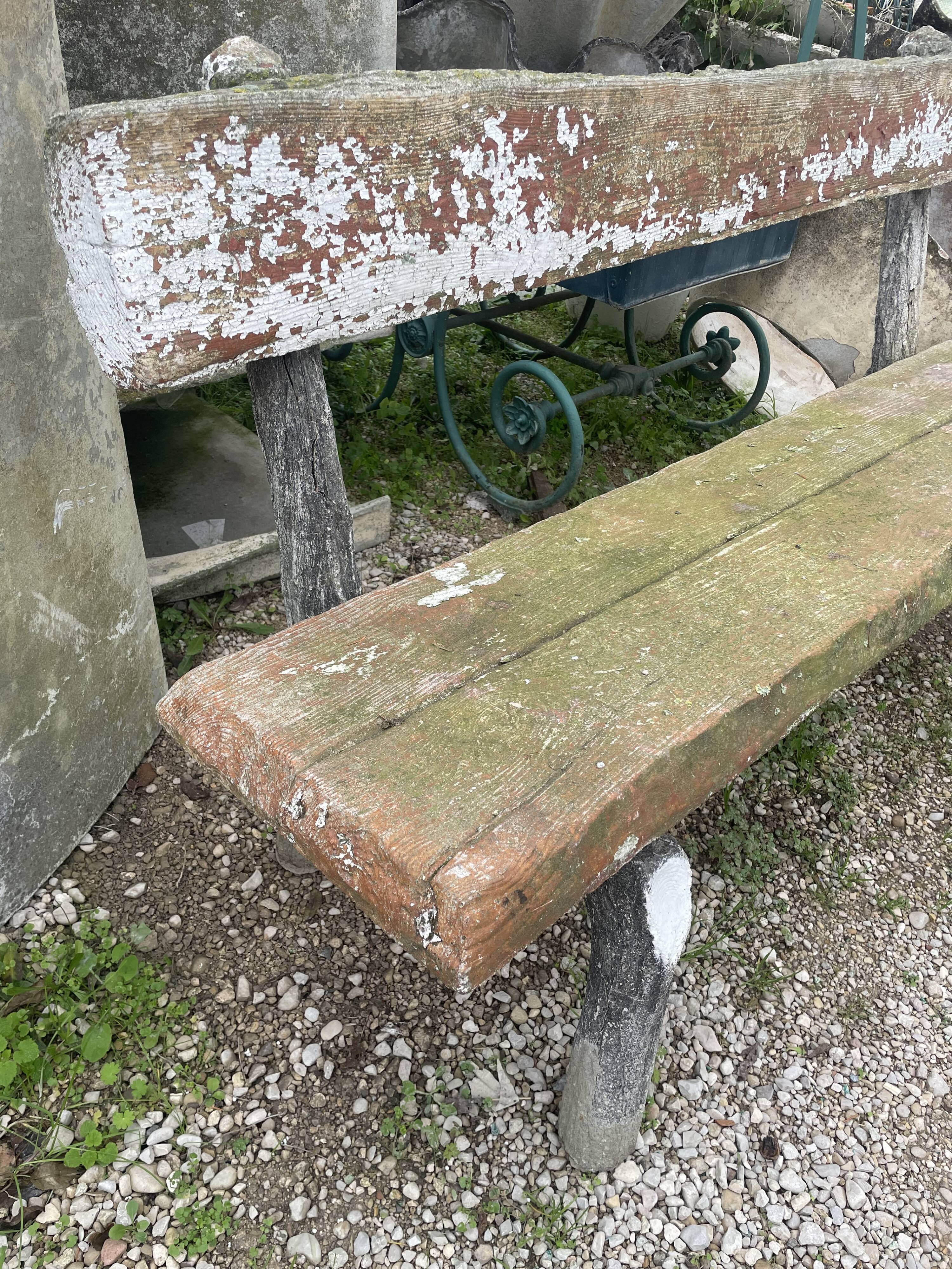 Concrete garden bench