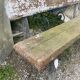 Concrete garden bench