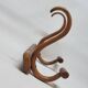 Double Bistro Coat Rack Curved Wooden Hanger Early 20th Century