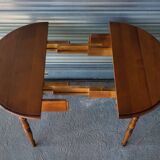 Extendable table with drop-leaf and extensions in solid cherry wood in very good condition