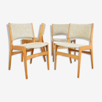 Mid-century danish dining chairs by E. Buch, 1960s, set of 4