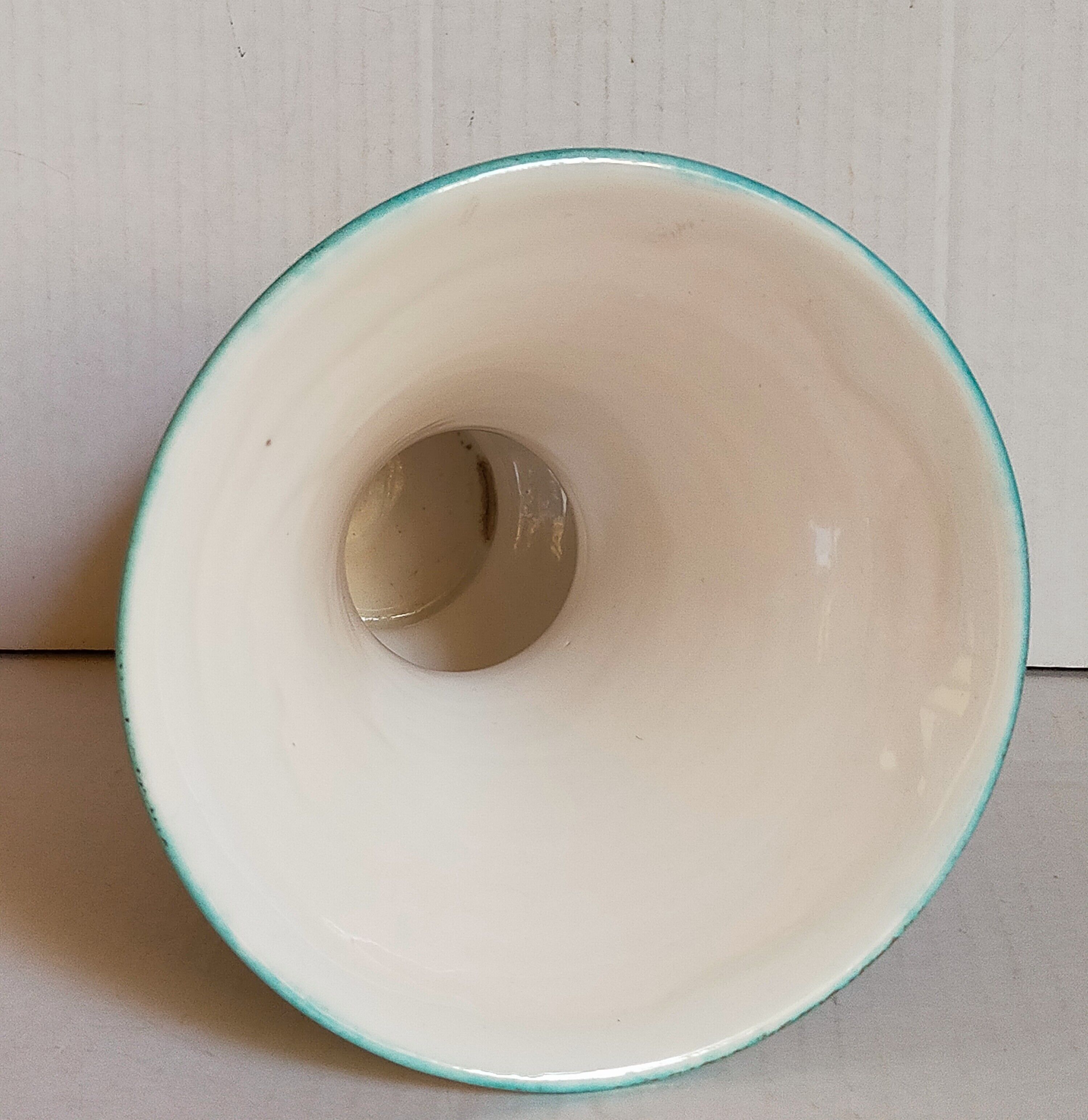 Art-deco vase in green and gold slip