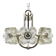Crystal Glass Flower Pendant Light in Kalmar Style by Sische, Germany, 1970s