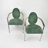 2 Belgo Chrom dinning chairs Memphis style