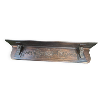 Large old solid wood shelf