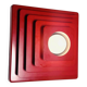 Multi-Layered Pyramid Wall Lamp In Red By Hustadt Leuchten, Germany 1970S