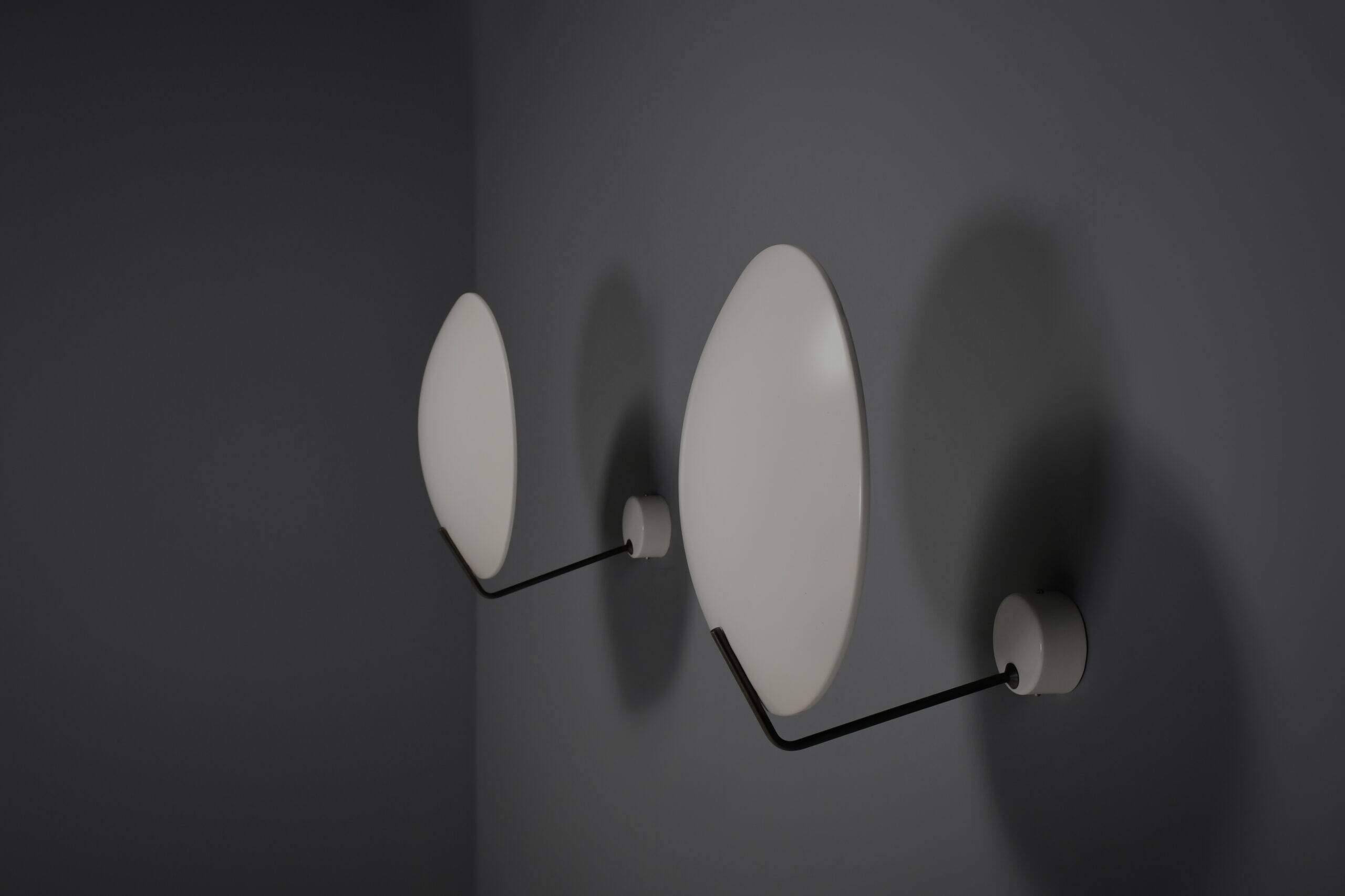 Set of metal Stilnovo Mod. 232 sconces by Bruno Gatta, Italy 1962