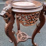 Old side table harness marble top