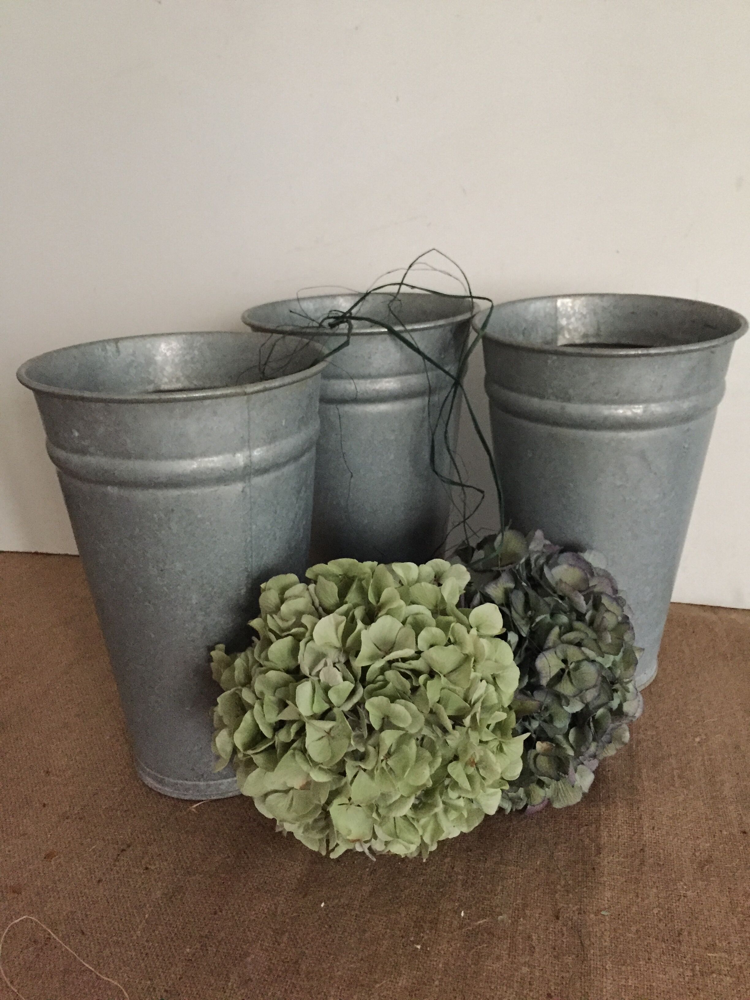 Pot en zinc de fleuriste