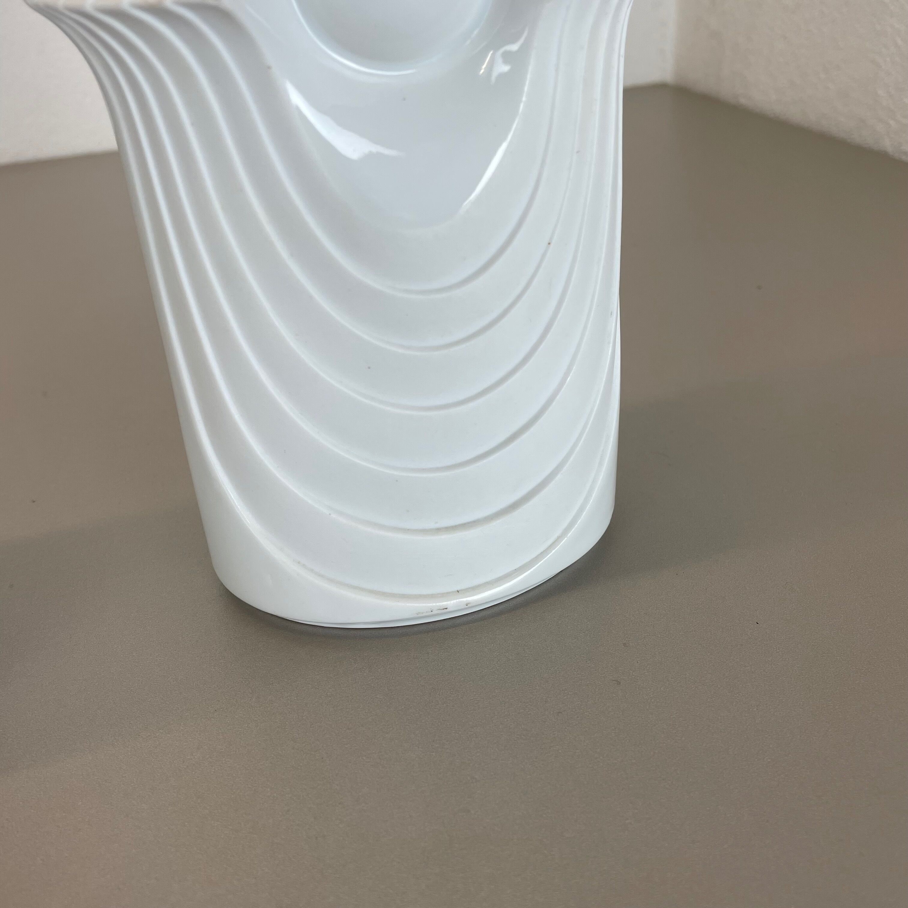 Set of 2 original porcelain op art vase made by Royal Bavaria Kpm Germany, 1970s