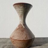 Beige stoneware ceramic vase