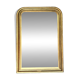 Miroir ancien 136,5/98cm Louis-Philippe perlé doré à la feuille d’or
