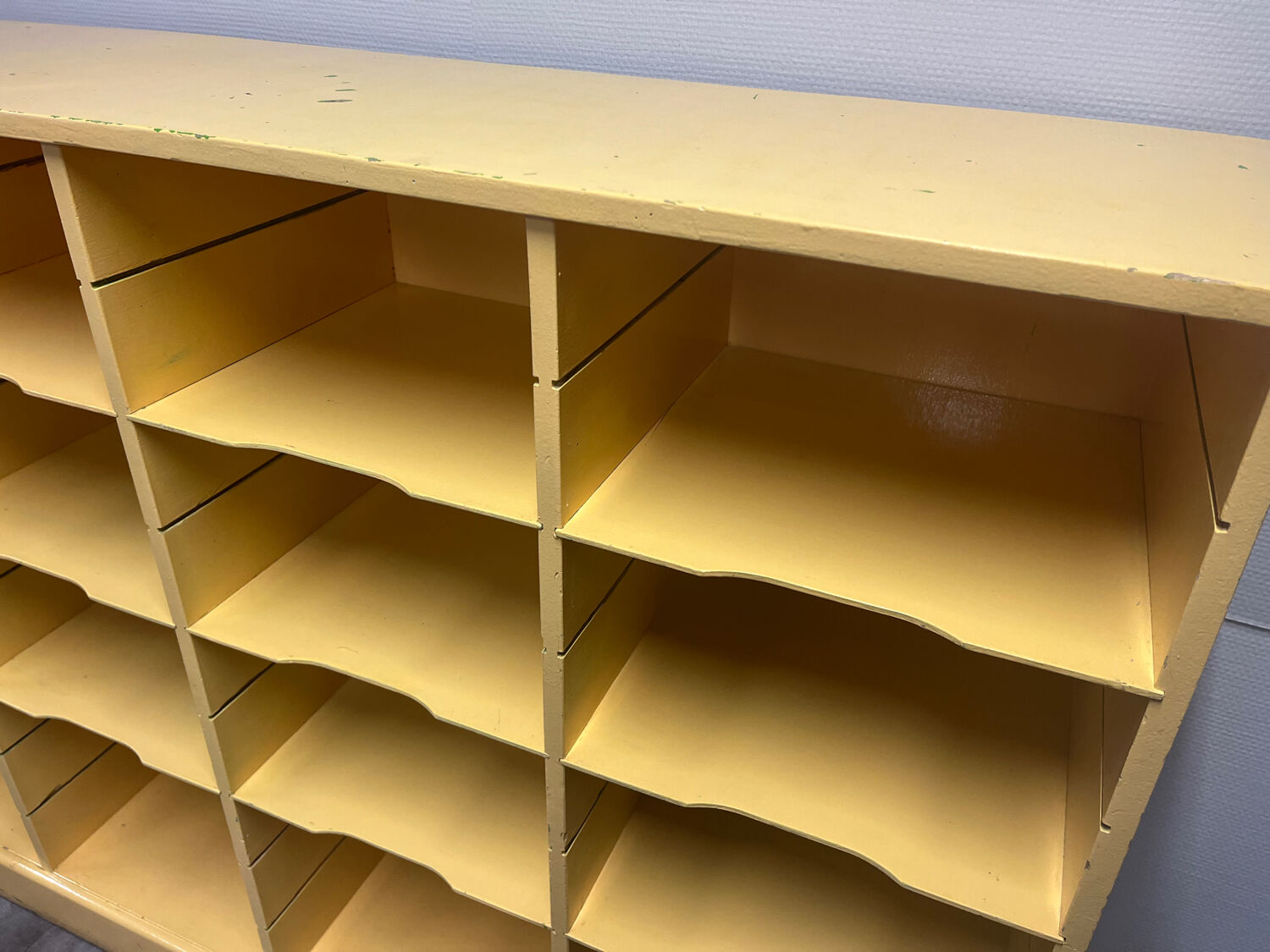 Old workshop furniture / wooden locker / sorting furniture / counter