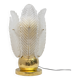 Mid-century Modern Brass and Murano Glass Big Table Lamp by Mazzega