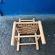 Wooden chair woven sea grass vintage child