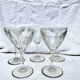Set of 5 blown glass goblets in Art Deco style, circa 1900.