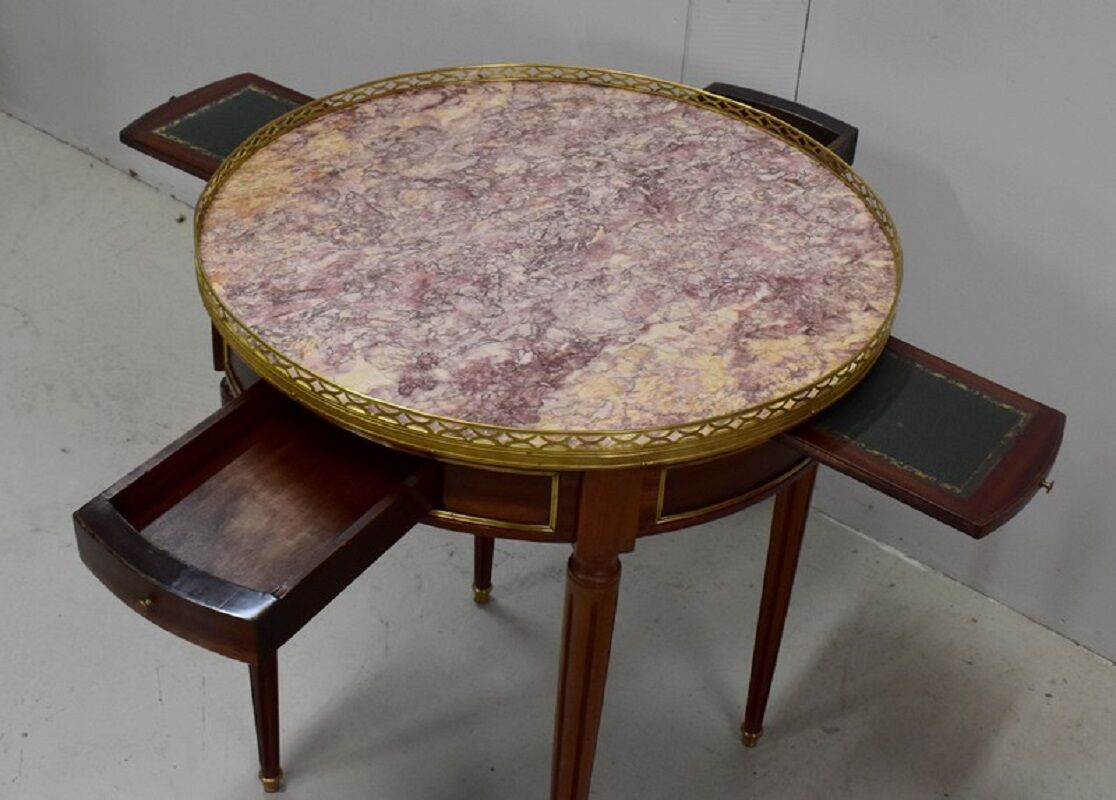 Table Bouillotte in mahogany, Louis XVI style - 20th century