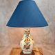 Hand-painted faience lamp – Desvres / Rouen style – artisan piece
