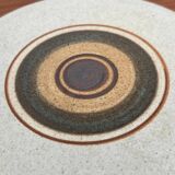 Vintage stoneware bowl with lid by Tove Rappold for Knabstrup, Denmark, 1970s.