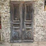 Double old oak door